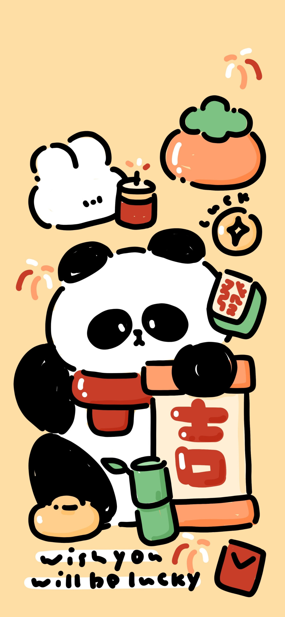 手机壁纸油画版熊猫(手机壁纸熊猫卡通图片)